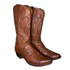 Lucchese 1883 Mens 9 Cowboy Boots Bart Snip Toe Western Ranch Rodeo Handmade